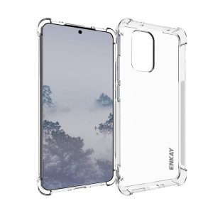 Nokia X30, Szilikon tok, közepesen ütésálló, légpárnás sarok, Enkay, átlátszó