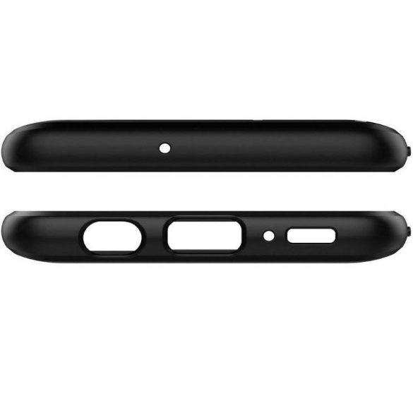 Xiaomi Redmi Note 12 5G / Poco X5 5G, Szilikon tok, Spigen Rugged Armor, karbon minta, fekete