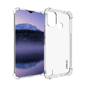 Nokia G11 Plus, Szilikon tok, közepesen ütésálló, légpárnás sarok, Enkay, átlátszó