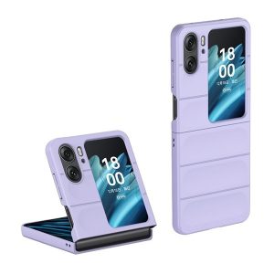 Oppo Find N2 Flip, Szilikon tok, közepesen ütésálló, 3D minta, lila