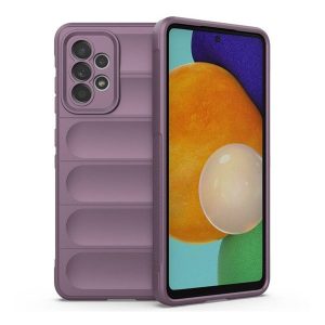 Samsung Galaxy A52 / A52 5G / A52s 5G SM-A525F / A526B / A528B, Szilikon tok, közepesen ütésálló, 3D minta, lila