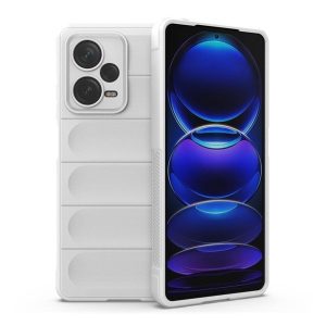 Xiaomi Redmi Note 12 Pro Plus 5G, Szilikon tok, közepesen ütésálló, 3D minta, fehér