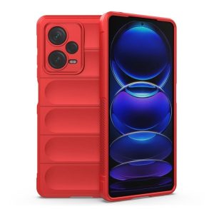 Xiaomi Redmi Note 12 Pro Plus 5G, Szilikon tok, közepesen ütésálló, 3D minta, piros