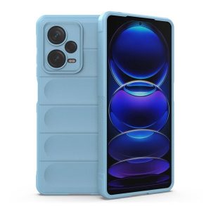 Xiaomi Redmi Note 12 Pro Plus 5G, Szilikon tok, közepesen ütésálló, 3D minta, világoskék