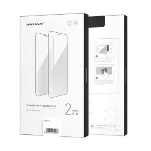 Xiaomi 13 Lite / Civi 2, Kijelzővédő fólia, ütésálló fólia (az íves részre is!), Tempered Glass (edzett üveg), tok barát, 3D Full Cover, Nillkin, fekete, 2 db / csomag