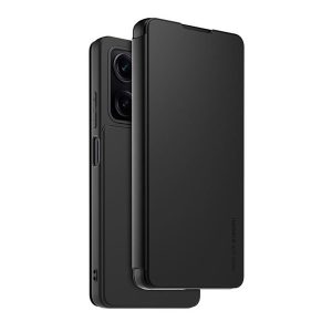 Xiaomi Redmi Note 12 Pro 5G / Poco X5 Pro 5G, Oldalra nyíló tok, stand, kártyatartóval, fekete, gyári