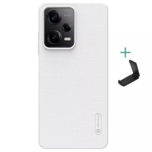 Xiaomi Redmi Note 12 Pro 5G / Poco X5 Pro 5G, Műanyag hátlap védőtok, stand, Nillkin Super Frosted, fehér