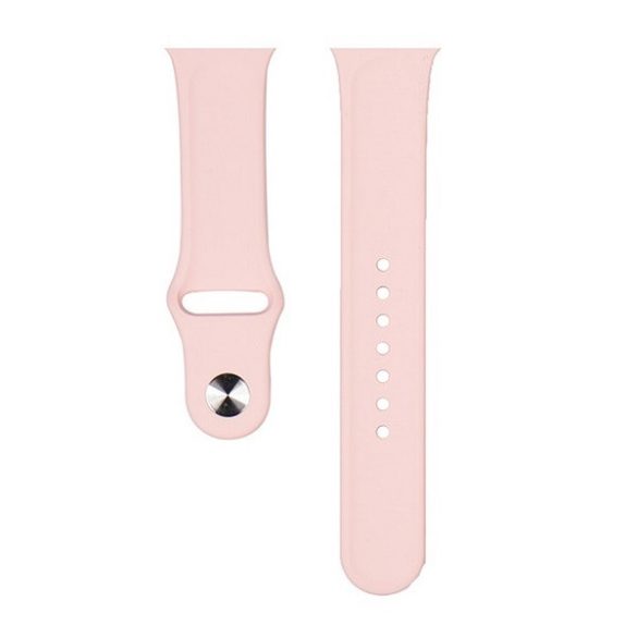 Apple Watch 1-6, SE (42 / 44 mm) / Watch 7-8 (45 mm) / Watch Ultra (49 mm), szilikon pótszíj, állítható, Devia Delux Sport, rózsaszín