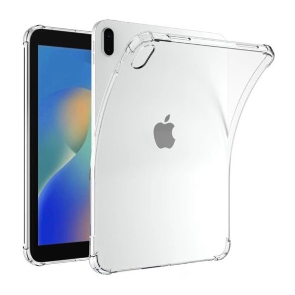 Apple iPad 10.9 (2022), Szilikon tok, közepesen ütésálló, légpárnás sarok, átlátszó