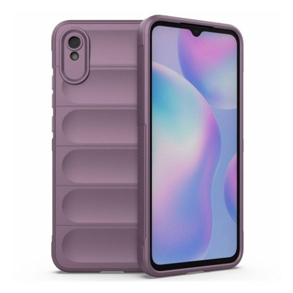 Xiaomi Redmi 9A / 9AT / 9i, Szilikon tok, közepesen ütésálló, 3D minta, lila