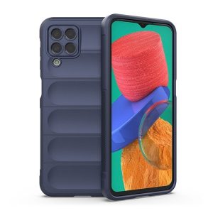 Samsung Galaxy M33 5G SM-M336B, Szilikon tok, közepesen ütésálló, 3D minta, sötétkék