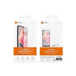   Xiaomi Redmi Note 12 4G, Kijelzővédő fólia, ütésálló fólia (az íves részre NEM hajlik rá!), Tempered Glass (edzett üveg), Clear, gyári