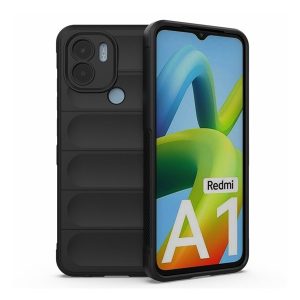 Xiaomi Redmi A1 Plus / A2 Plus / Poco C50, Szilikon tok, közepesen ütésálló, 3D minta, fekete