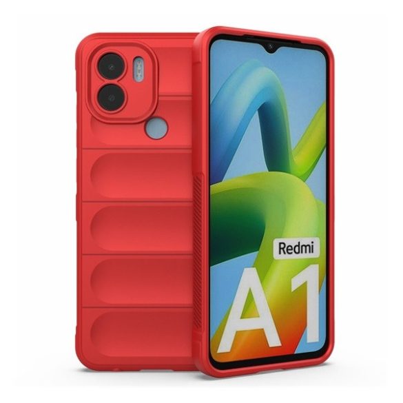 Xiaomi Redmi A1 Plus / A2 Plus / Poco C50, Szilikon tok, közepesen ütésálló, 3D minta, piros