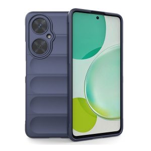 Huawei Nova 11i, Szilikon tok, közepesen ütésálló, 3D minta, sötétkék