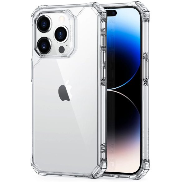 Apple iPhone 14 Pro Max, Szilikon tok, műanyag hátlappal, légpárnás sarok, közepesen ütésálló, ESR Air Armor, átlátszó
