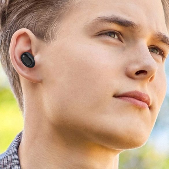 Bluetooth sztereó fülhallgató, v5.3, TWS, töltőtok, zajszűrővel, érintés vezérlés, LED-es, játékosoknak ajánlott, Baseus Bowie EZ10, fekete