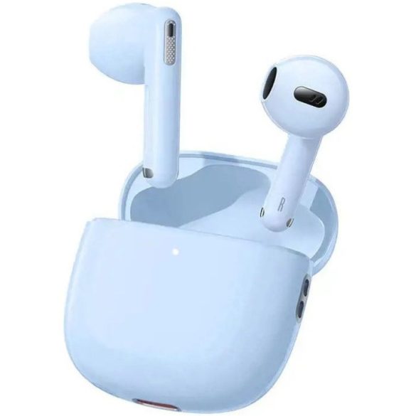 Bluetooth sztereó fülhallgató, v5.3, TWS, töltőtok, érintés vezérlés, zajszűrővel, Baseus Bowie WX5, világoskék
