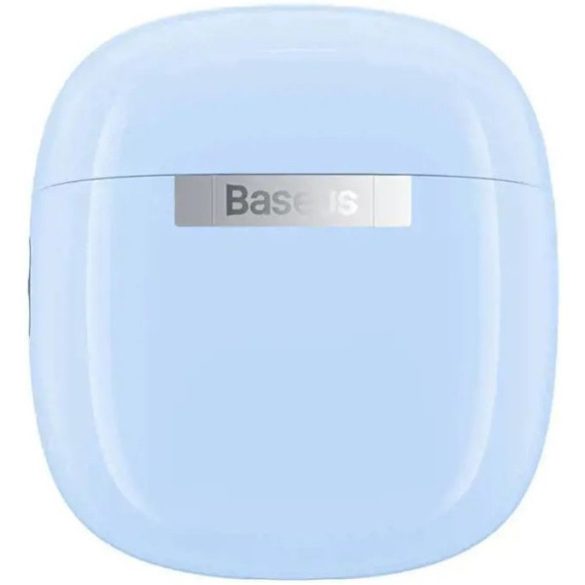 Bluetooth sztereó fülhallgató, v5.3, TWS, töltőtok, érintés vezérlés, zajszűrővel, Baseus Bowie WX5, világoskék