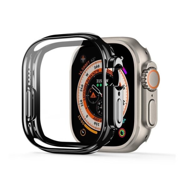 Apple Watch Ultra (49 mm), Szilikon védőkeret, közepesen ütésálló, szíj nélkül, Dux Ducis Samo, fekete