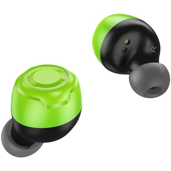 Bluetooth sztereó fülhallgató, v5.3, TWS, töltőtok, érintés vezérlés, zajszűrővel, játékosoknak ajánlott, Hoco EW33 Interstaller, zöld