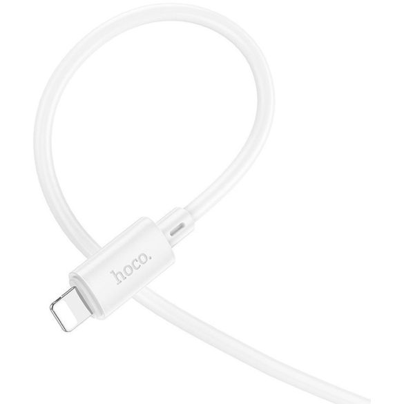 USB Type-C töltő- és adatkábel, Lightning, 100 cm, 2400mA, 20W, gyorstöltés, PD, QC, Hoco X88 Gratified, fehér