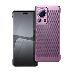 Xiaomi 13 Lite / Civi 2, Műanyag hátlap védőtok, légáteresztő, lyukacsos minta, Breezy, lila