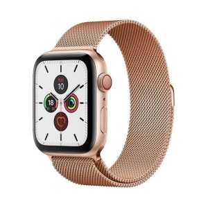 Apple Watch 1-6, SE, SE (2022) (38 / 40 mm), fém pótszíj, mágneses zár, milánói stílus, vörösarany