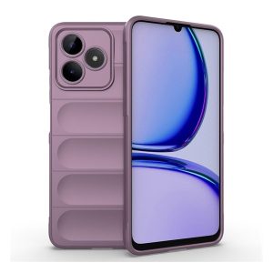 Realme C53 / Narzo N53, Szilikon tok, közepesen ütésálló, 3D minta, lila