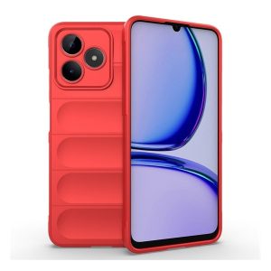 Realme C53 / Narzo N53, Szilikon tok, közepesen ütésálló, 3D minta, piros