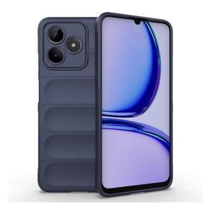 Realme C53 / Narzo N53, Szilikon tok, közepesen ütésálló, 3D minta, sötétkék