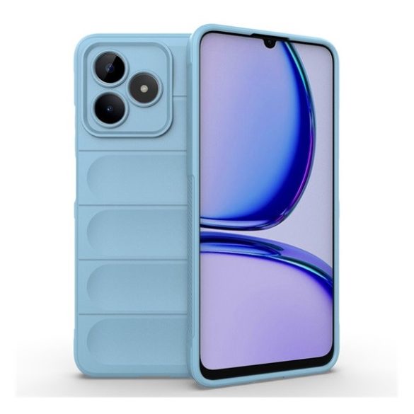 Realme C53 / Narzo N53, Szilikon tok, közepesen ütésálló, 3D minta, világoskék