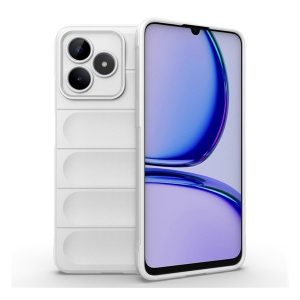 Realme C53 / Narzo N53, Szilikon tok, közepesen ütésálló, 3D minta, fehér