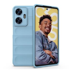 Realme C55, Szilikon tok, közepesen ütésálló, 3D minta, világoskék