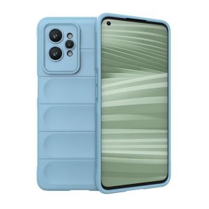 Realme GT2 Pro, Szilikon tok, közepesen ütésálló, 3D minta, világoskék