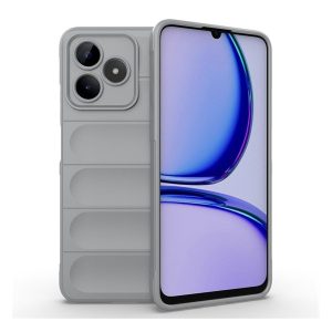 Realme C53 / Narzo N53, Szilikon tok, közepesen ütésálló, 3D minta, világosszürke