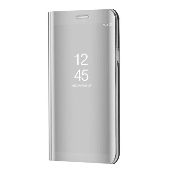 Huawei Mate X3, Oldalra nyíló tok, hívás mutatóval, Smart View Cover, ezüst (utángyártott)