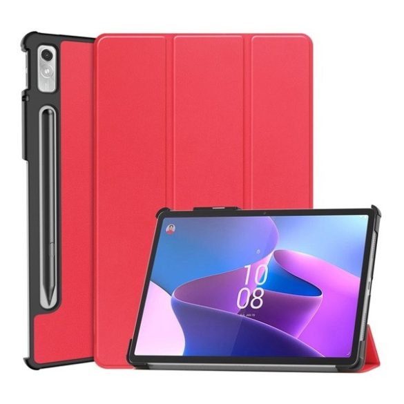 Lenovo Tab P11 Pro (11.2) (2. generáció) TB-132FU, mappa tok, Trifold, érintőceruza tartó, piros