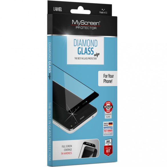 Huawei Honor 90, Kijelzővédő fólia, ütésálló fólia (az íves részre is!), MyScreen Protector, Diamond Glass (Edzett gyémántüveg), fekete