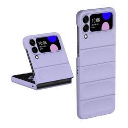   Samsung Galaxy Z Flip4 SM-F721B, Műanyag hátlap védőtok, közepesen ütésálló, 3D minta, lila