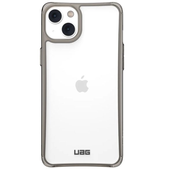 Apple iPhone 14 Plus, Műanyag hátlap védőtok, szilikon belső, közepesen ütésálló, UAG Plyo, áttetsző/szürke