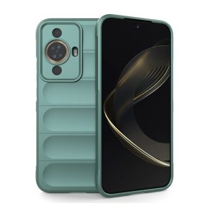 Huawei Nova 11 / 12S / 12 Lite, Szilikon tok, közepesen ütésálló, 3D minta, sötétzöld