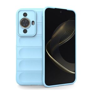 Huawei Nova 11, Szilikon tok, közepesen ütésálló, 3D minta, világoskék