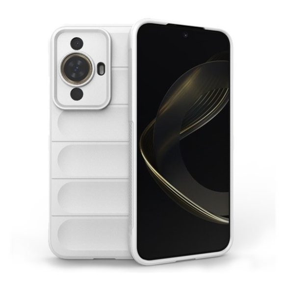 Huawei Nova 11, Szilikon tok, közepesen ütésálló, 3D minta, fehér