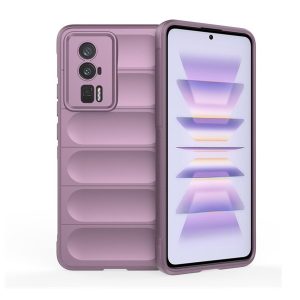 Xiaomi Redmi K60 / K60 Pro / Poco F5 Pro, Szilikon tok, közepesen ütésálló, 3D minta, lila