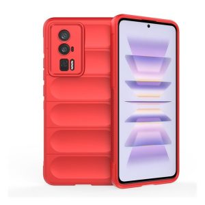 Xiaomi Redmi K60 / K60 Pro / Poco F5 Pro, Szilikon tok, közepesen ütésálló, 3D minta, piros