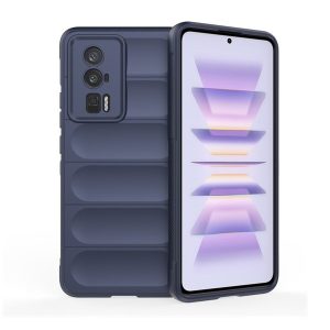 Xiaomi Redmi K60 / K60 Pro / Poco F5 Pro, Szilikon tok, közepesen ütésálló, 3D minta, sötétkék