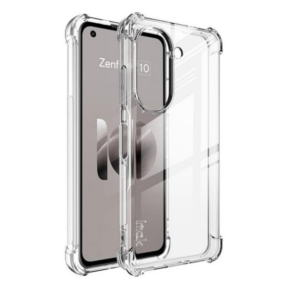 Asus Zenfone 10 (AI2302), Szilikon tok, közepesen ütésálló, légpárnás sarok, IMAK, átlátszó