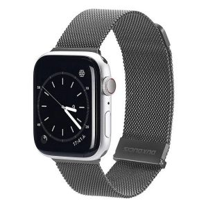 Apple Watch 1-6, SE, SE (2022) (38 / 40 mm) / Watch 7-8 (41 mm), fém pótszíj, mágneses zár, milánói stílus, Dux Ducis Milanese, szürke