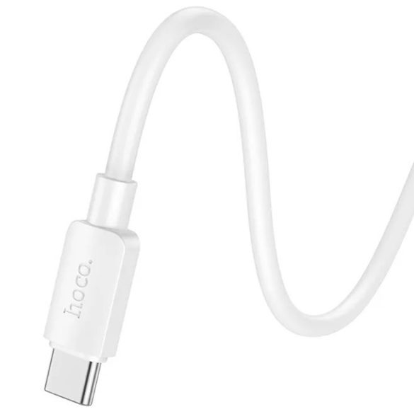 USB Type-C töltő- és adatkábel, USB Type-C, 100 cm, 3000 mA, 60W, gyorstöltés, PD, QC, Hoco X96 Hyper, fehér